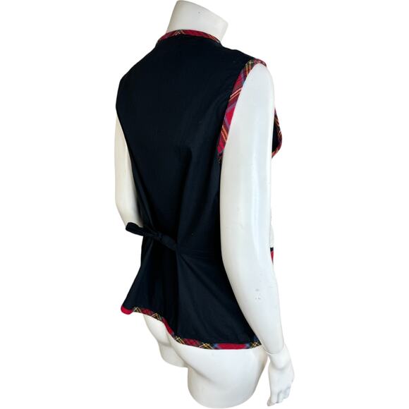 Basic Editions Holiday Vintage Button Front Snowman Vest Large V-Neck  Winter - Picture 2 of 11